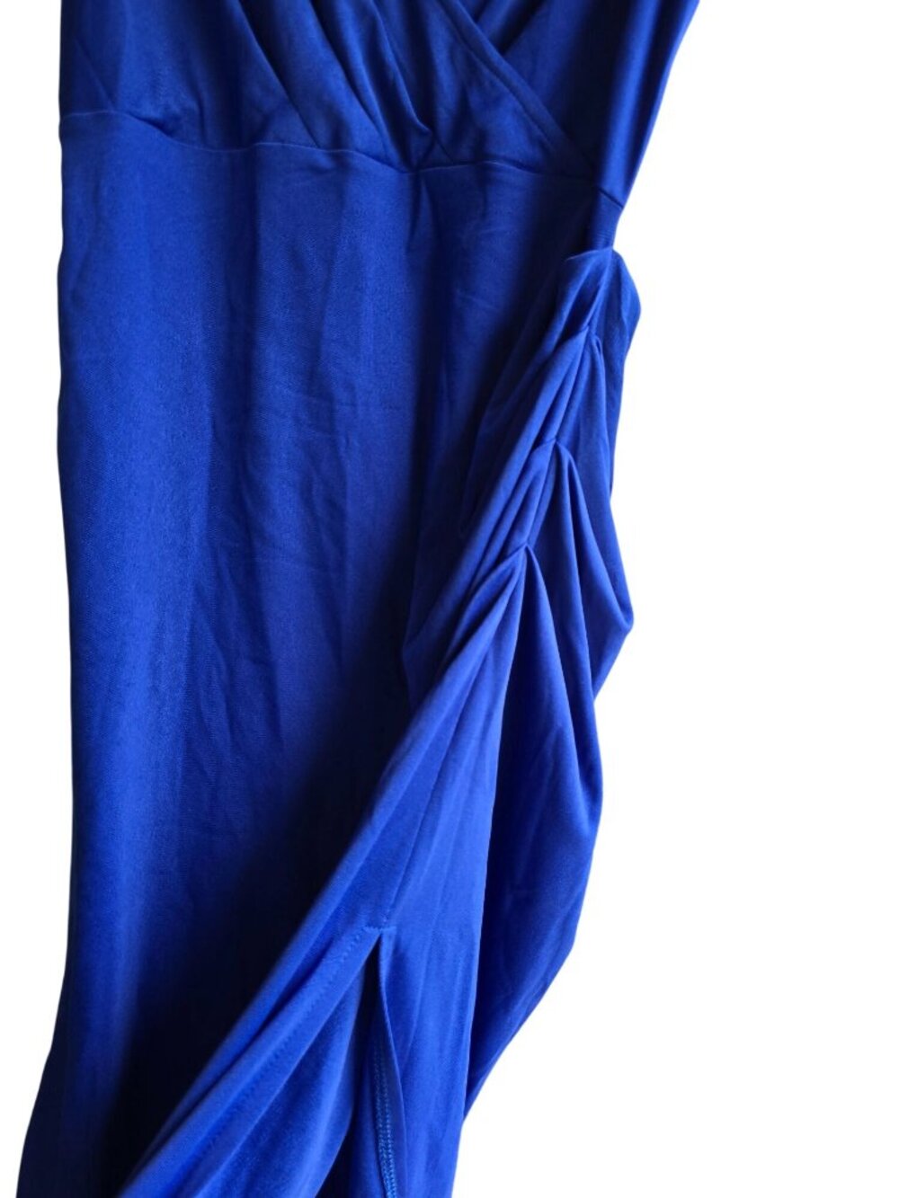 Ekaliy Women Sleeveless Wrap Dress Royal Blue Size L Polyester Blend Stylish Fit - Picture 4 of 11